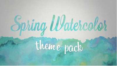 Spring Watercolor Theme Pack